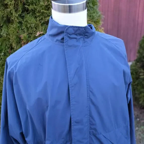 Vintage 90’s Mizuno Performance Wear Full Zip Windbreaker Jacket Navy Men's L